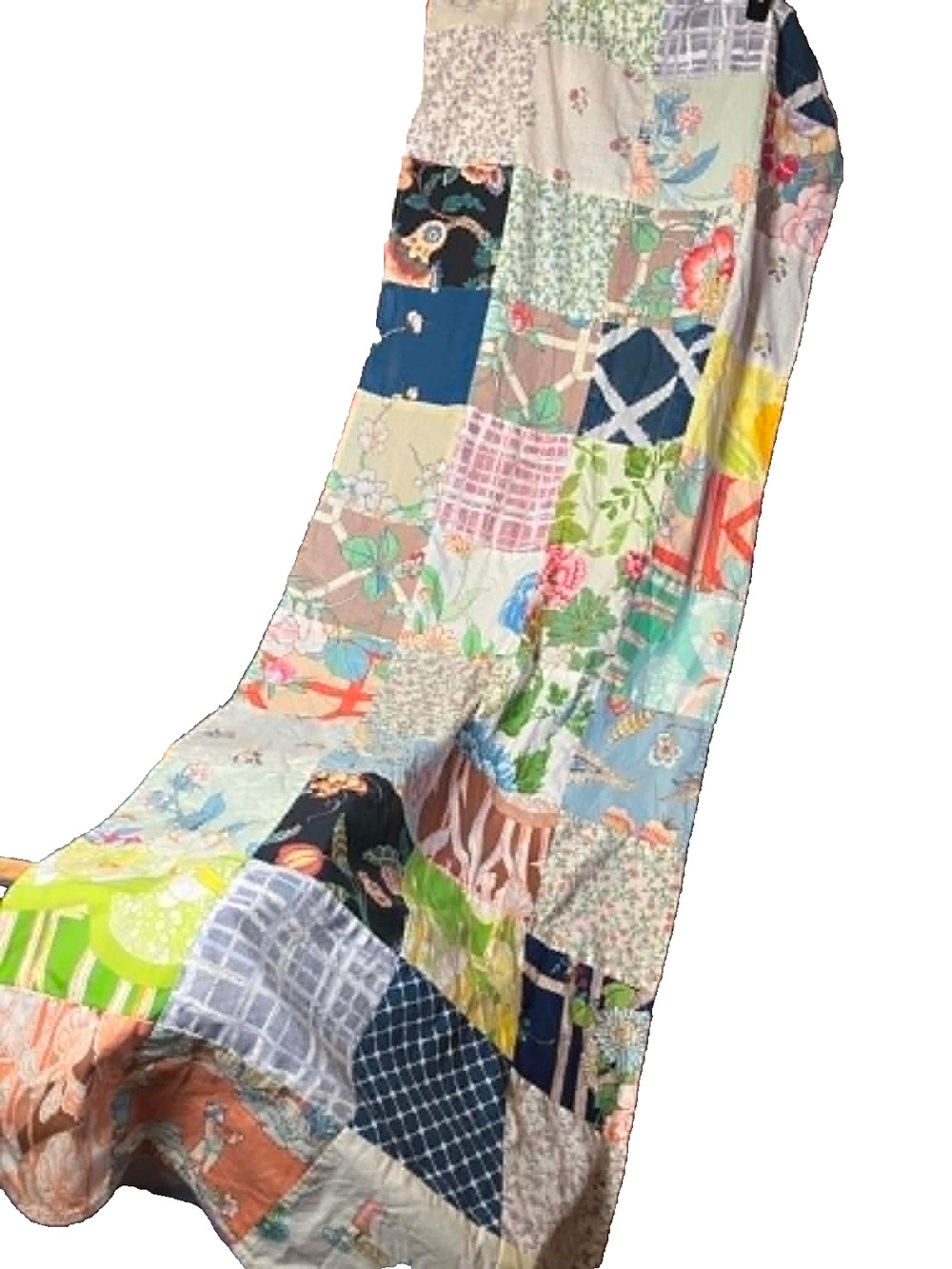 Quilted Vintage Runner or Project Beginning C1950s 27"x70"